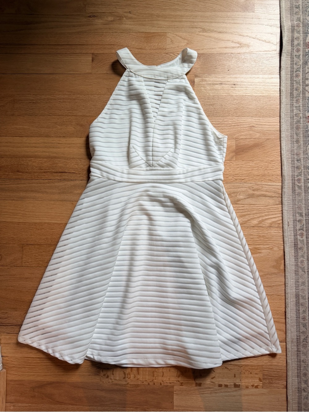 Altar'd State White Textured Halter Dress